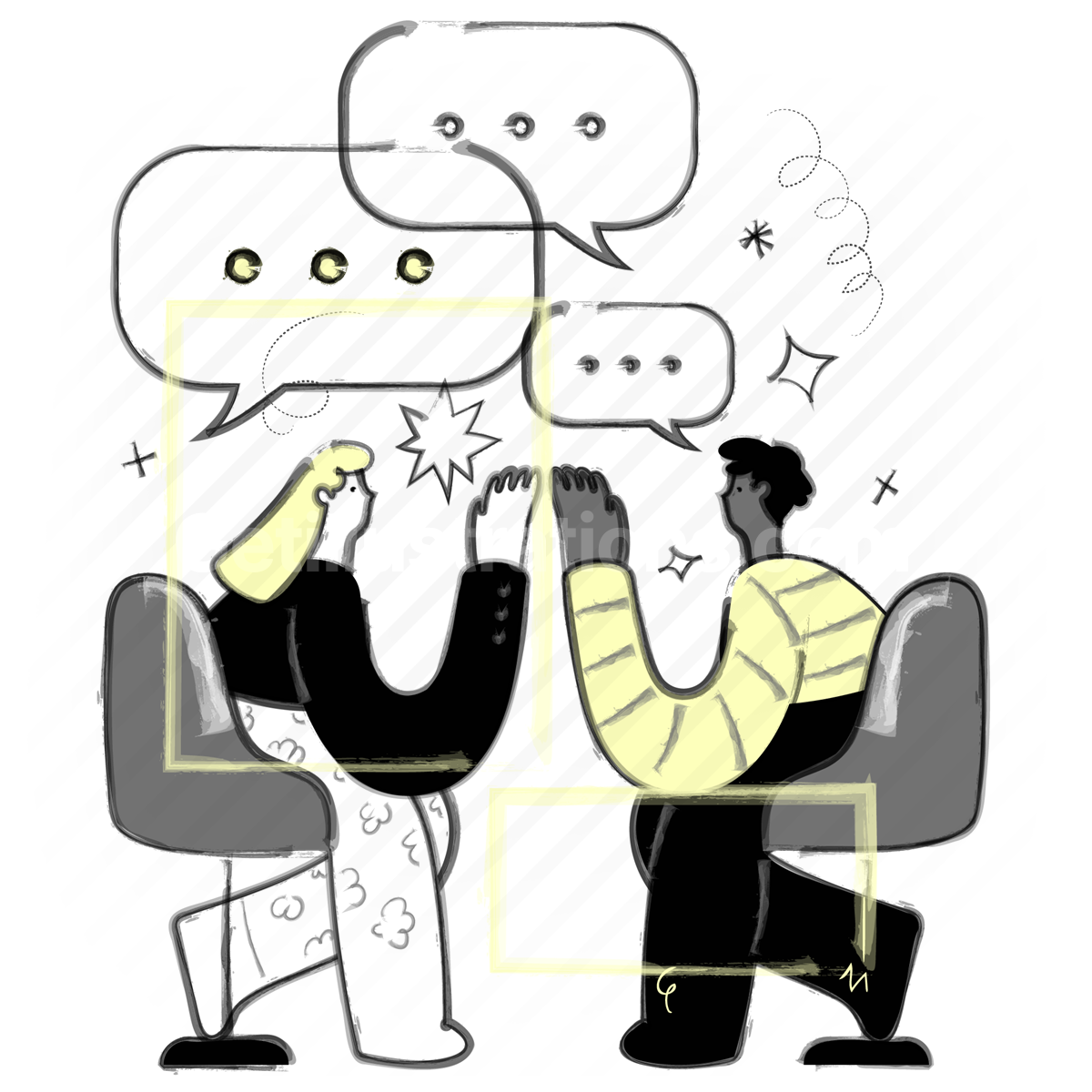 meeting, discussion, talk, message, chat, conversation, man, woman, people
